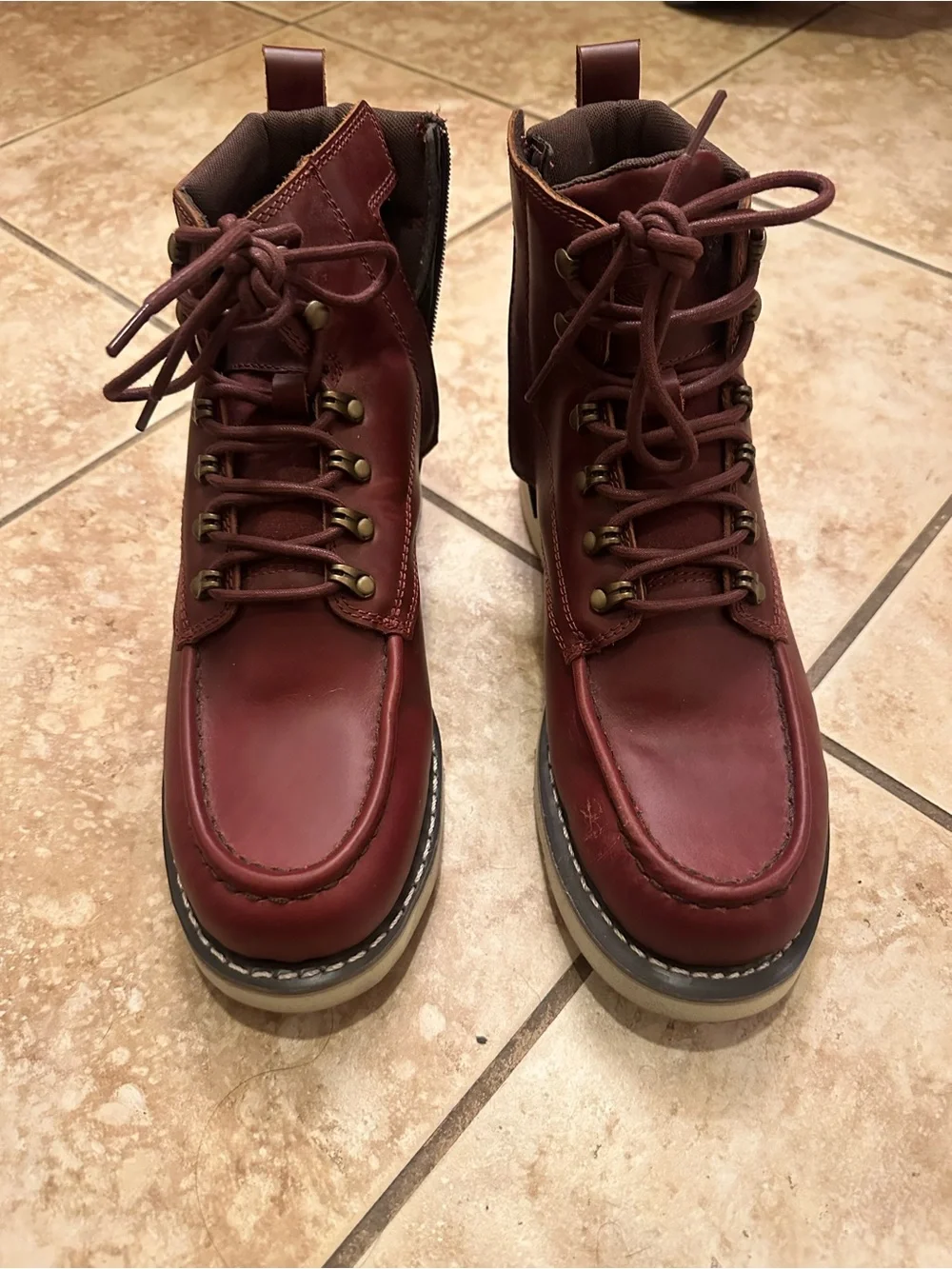 Harley-Davidson maroon leather